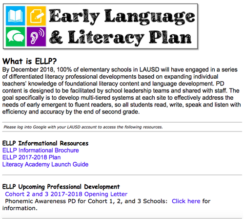 For ELLP information, Click here 